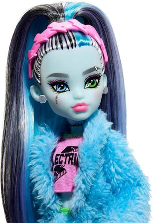 Лялька MONSTER HIGH та аксесуари для ночівлі, лялька Френкі Штайн з собакою Вотзі, вечірка Creever, піжамний комплект Френкі Штайн HKY68