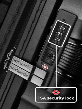 Ультралегка валіза для ручної поклажі з твердою оболонкою Маленький візок для ручної поклажі 39 x 20 x 55 см 41 літр Поліпропілен та TSA лише 2,25 кг (Колекція 02) Чорна металева валіза S (55 см)