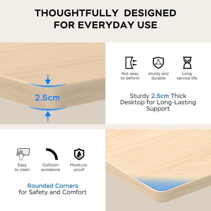 Повна стільниця 160x80 см - екологічно чиста деревина з меламіновим покриттям, біла стільниця товщиною 25 мм для меблів своїми руками, обіднього столу, робочої поверхні - ударостійка кромка ABS (бежевий, 160 см x 80 см) Бежевий 160 см x 80 см