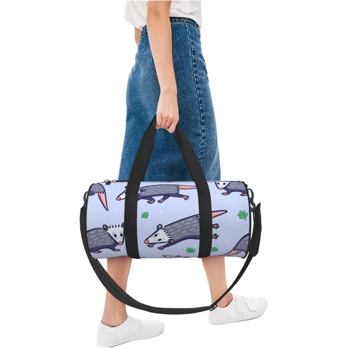 Спортивна сумка, дорожня сумка, сумка для подорожей, з принтом Опосум, сумка на нічліг, чорна, універсальний розмір