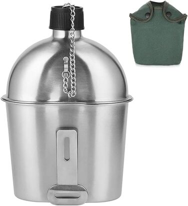 Набір з 2 пляшок для води з нержавіючої сталі об&39ємом 1000 мл та 600 мл з кришкою для активного відпочинку, кемпінгу, походів та подорожей