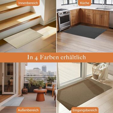 Килимок для прихожих для дому та вулиці 90x150 см - нековзний, вбирає вологу та можна прати в пральній машині - брудозахисний килимок та килимки, сертифіковані Oeko-Tex - килимок для прихожих для дому - коричневий 90 x 150 см