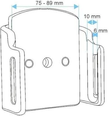 Універсальний пасивний тримач для мобільного телефону (ширина 75-89 мм, товщина 6-10 мм) одинарний, 511479