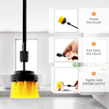 Щітка насадка акумуляторна викрутка, 5 шт. щітка акумуляторна викрутка дриль набір для чищення ванних кімнат, ванн, підлоги, марму