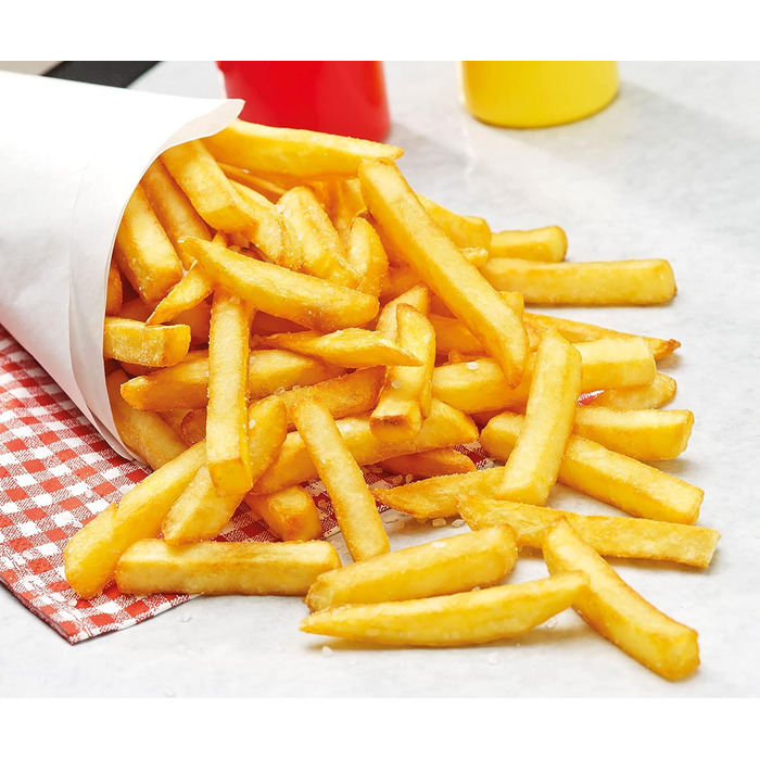 Електрична фритюрниця Tefal FR4800 Mega 2 кг Ємність масла 3,3 л Фільтр проти запаху Запчастини, безпечні для миття в посудомийній машині Оглядове вікно регульований термостат Білий/Нержавіюча сталь