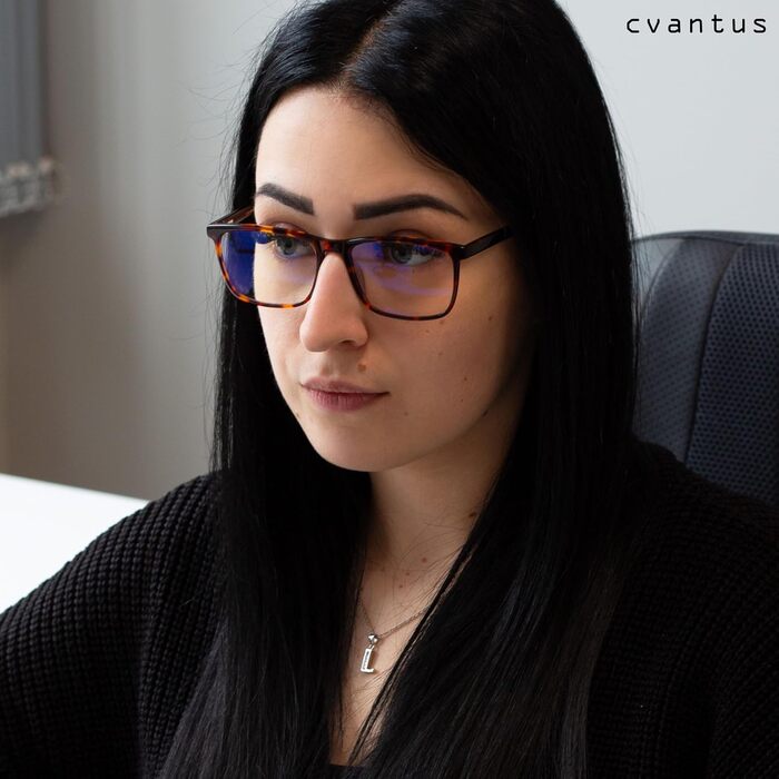 Чоловічі та жіночі окуляри Cvantus Premium Blue Light Filter Блокатор синього світла та ультрафіолетового випромінювання, антивідблиск, антистатичний Квадратні окуляри з синім фільтром черепахового кольору Якість за рецептами, зроблено оптиками