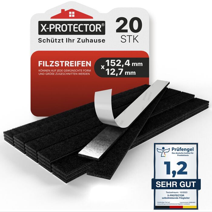 Фетрові самоклеючі смужки для захисту підлоги, 20 шт. X-Protector