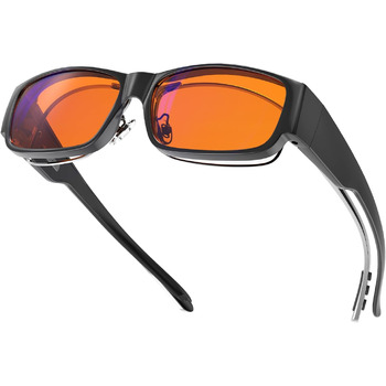 Жовтого кольору для кращого сну - Ultralight Nightfall Orange покращує сон S-59*40mm, 100 Orange Blue Light Blocking Over Glasses - Gaming Glasses