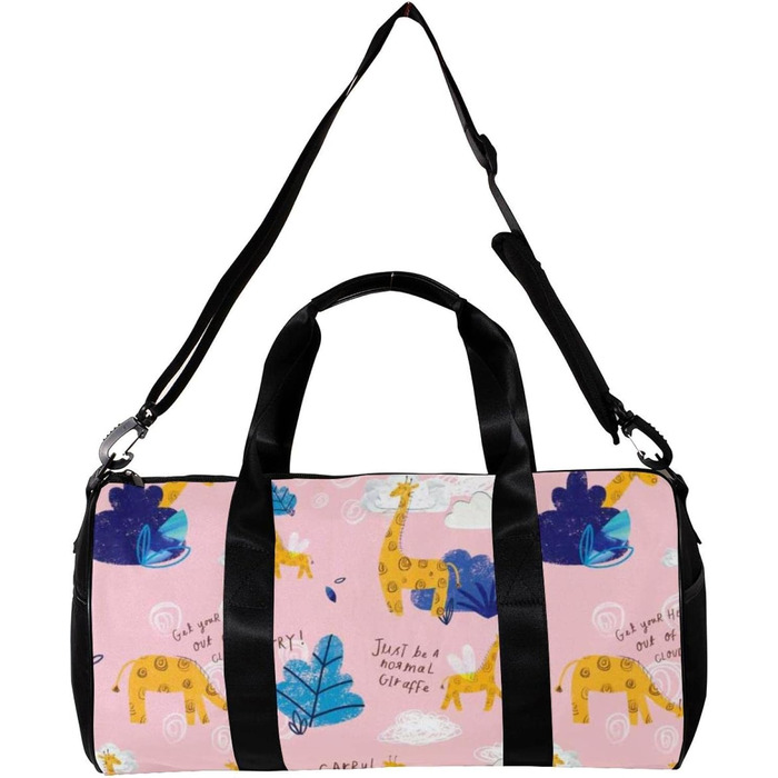 Спортивна сумка, маленька дорожня сумка, сумка для йоги, з принтом жираф'яче листя, сумка для фітнесу на відкритому повітрі, ручна поклажа