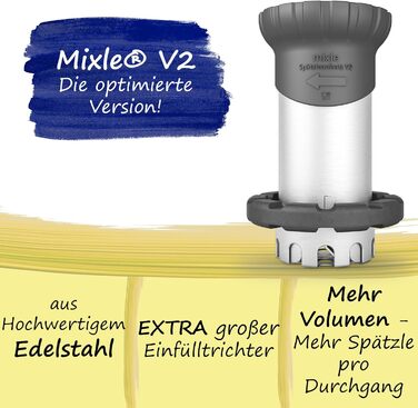 ПОКРАЩЕНА ВЕРСІЯ, сумісна з Thermomix TM6, TM5, TM31 і TM Friend, аксесуари, шпецле, виготовлена з нержавіючої сталі, дуже велика завантажувальна воронка, 2