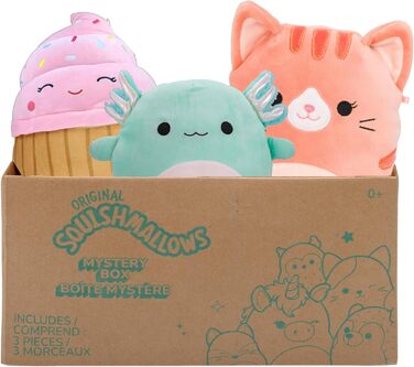 М&39які іграшки SQCR04665 - Таємнича коробка, містить 3 м&39які іграшки-сюрпризів розміром 20 см, офіційні плюшеві іграшки Jazwares, таємничий набір з 3 плюшевих іграшок 20,3 см Таємнича коробка