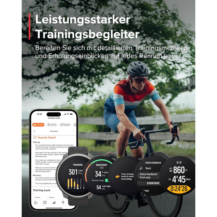 Спортивний годинник SUUNTO Race - смарт-годинник для активного відпочинку на природі, яскравий AMOLED-дисплей 1,43 дюйма із сапфіровим склом, зручне керування заводною головкою та кнопками, точний двочастотний GPS, тривалий час роботи від батареї, водонеп