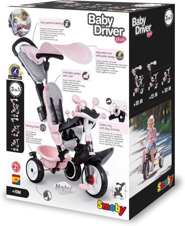 Дитячий триколісний велосипед 3 в 1, зростаючий багатофункціональний транспортний засіб з преміальним обладнанням, для дітей віком