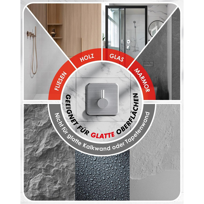 Рушникосушка без свердління, 6 шт. гачки для рушників з нержавіючої сталі клейкі гачки для одягу гачки самоклеючі, нержавіючі, іде