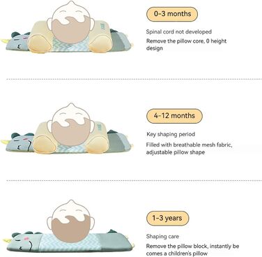 Універсальна ергономічна подушка 42x17 см для сну на боці, спині та животі з функцією антискочування, охолоджувальна, дихаюча, рожева подушка для сну з підтримкою шиї (зелена)