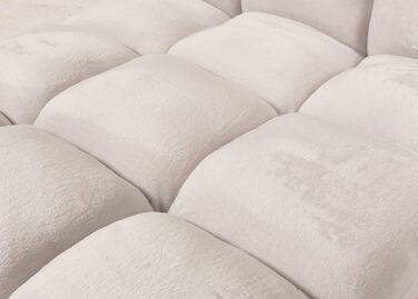 Крісло Mendler HWC-N43, Крісло-реклама з подушкою для підлоги, Складане крісло з 6 положеннями відкидання, Міцний каркас, Оксамит - Кремово-сірий