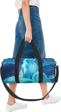 Тропічний пляж, пальми, захід сонця, кругла форма, велика місткість, дорожня сумка, легка та міцна, подарунок для піших прогулянок, відпустки, ділових поїздок та іншого, Magic Blue Fox, універсальний розмір