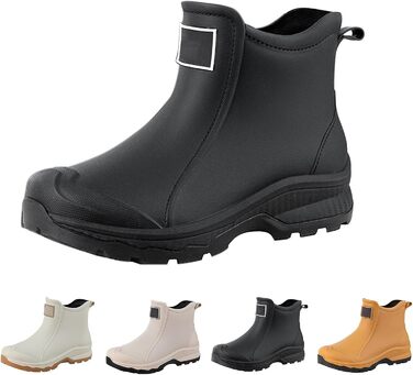 Чоловічі гумові чоботи, водне взуття, верхній одяг, гумове взуття для студентів, повсякденне модне взуття, все для роботи на свіжому повітрі, риболовлі, автомийки, кухні, не бахіли, гумові черевики, високі черевики для чоловіків, розмір 42 EU, чорний