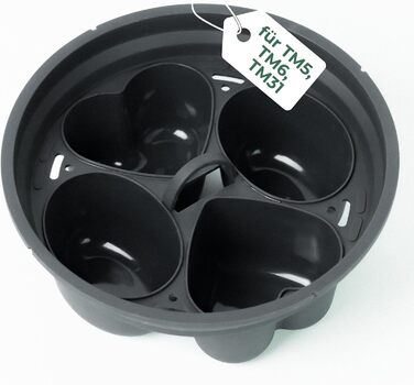 Аксесуари Thermomix для TM5, TM6 і TM31 - також підходять для Monsieur Cuisine Connect & Smart - Яйцеварка Thermomix - до 4 яєць пашот, кекси та багато іншого