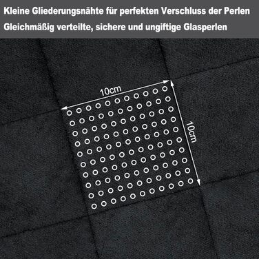 Обтяжена ковдра WOLTU, терапевтична ковдра для дорослих, двостороння обтяжена ковдра зі скляними намистинами, антистресова, пухнаста, виготовлена з шерпа фланелі, 11 кг, 150 x 200 см, чорна 150x200 см 11 кг антрацит