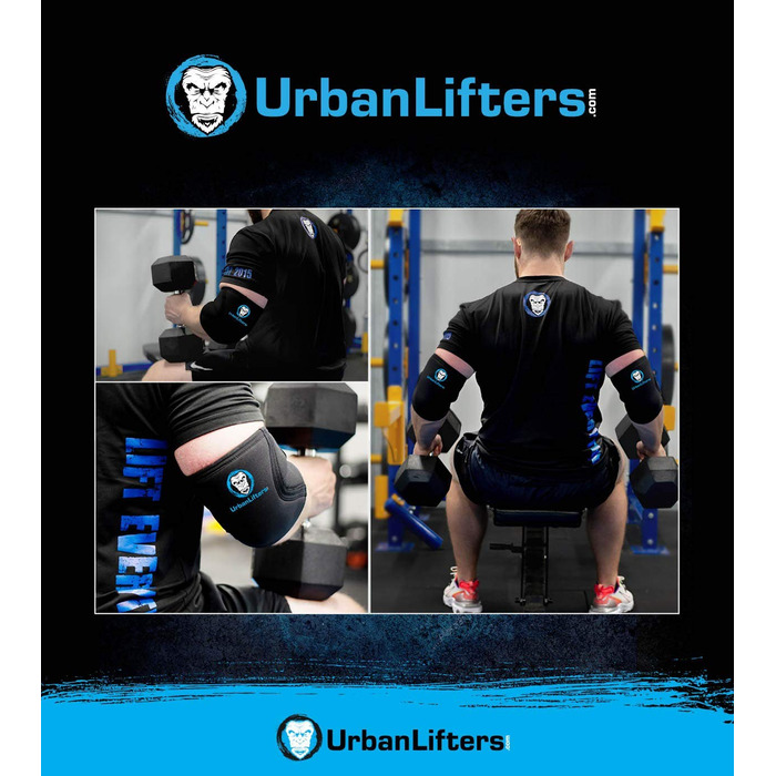 Налокітники Urban Lifters для важкої атлетики (пара). Компресійний бандаж для важкоатлетів.Бандаж для ліктя для важкоатлетів забезпечує профілактику компресії та травм.Чоловіки та жінки XXL