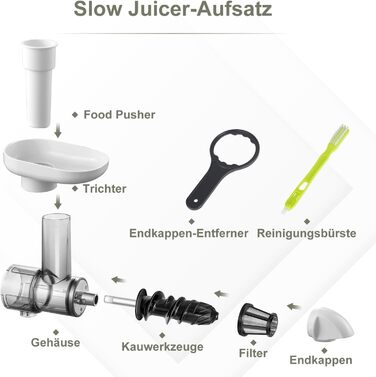 Аксесуари для соковижималки для KitchenAid Artisan - Набір аксесуарів для соковижималки KitchenAid - Аксесуари для соковижималки для овочів і фруктів (пристрій не входить в комплект, тільки аксесуари) - Білий