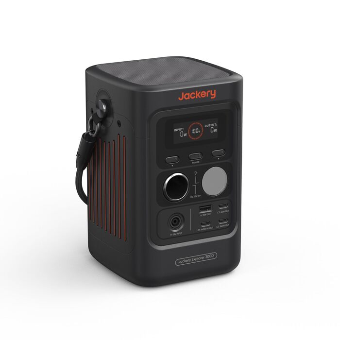 Портативна електростанція Jackery Explorer 300D, акумулятор LFP 288 Втгод, живлення постійного струму 300 Вт, 2 порти USB-C до 140 Вт, легкий та компактний сонячний генератор для кемпінгу, подорожей та автофургонів E300D