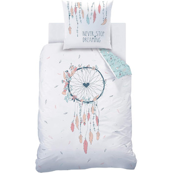 Комплект постільної білизни Matt&Rose TRAUMFNGER 135x200 80x80 - постільна білизна для дівчаток - фланель/бобр - Ловець снів, квіт