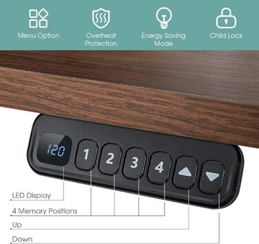 Електрична настільна підставка LIFEZEAL з регульованою висотою, рама столу з 2 двигунами та функцією захисту від зіткнень, рама столу з регульованою шириною та довжиною (чорна)