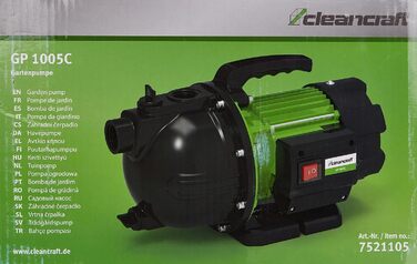 Насос для чистої води Gartenpumpe GP 1005C (напір 46 м, продуктивність 76 л/хв, діаметр входу/виходу 25 мм, потужність двигуна 1,1 кВт) 7521105