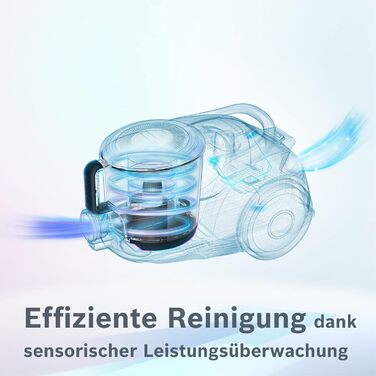 Безмішковий пилосос Bosch серії 6 BGC41PET, пилосос, ідеально підходить для прибирання шерсті домашніх тварин та алергіків, гігієн