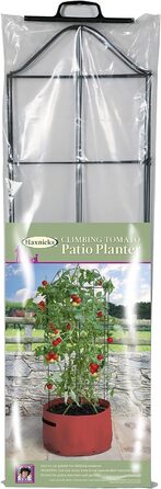 Сумка для посадки овочів Haxnicks, коричнева, 35x35x110 см. 35x35x110 см. Горщик для вирощування помідорів у саду.