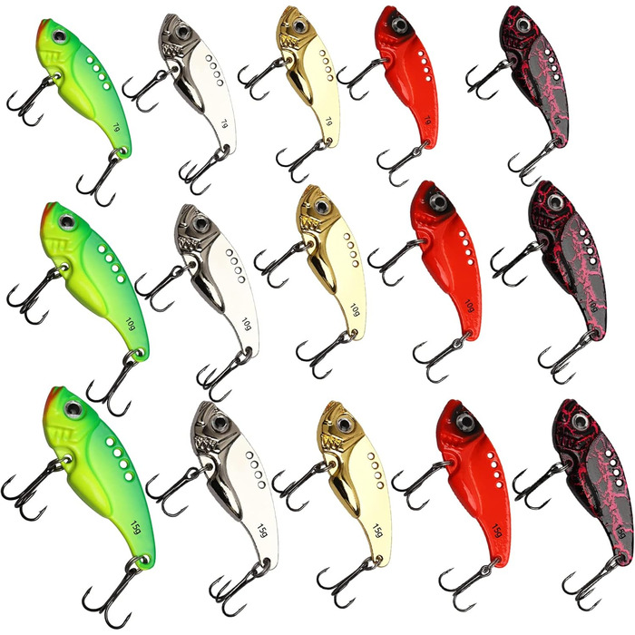 Блешні рибальські приманки блешні рибна приманка форель окунь риболовля приманки блешні приманки - 15 шт., 15/20 шт.