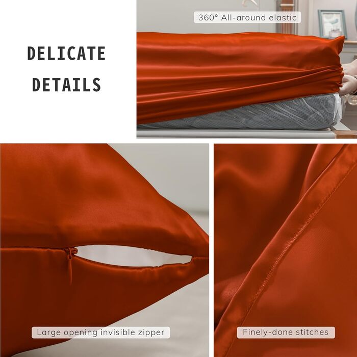 Комплект постільної білизни PROMEED з 100 шовку, клас 6А, 4-спальний, покращений 23 мом, шовк шовковиця, повнорозмірний, сертифіко