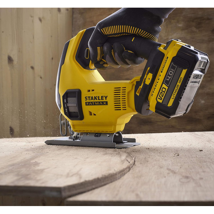 Акумуляторний маятниковий лобзик Stanley FatMax 18 В SFMCS600B (два рівні маятникового ходу, змінна швидкість ходу, безінструмента