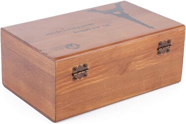 Багатофункціональний вінтажний дерев'яний набір для шиття з органайзером для ниток та голок, валіза для рукоділля (набір Вежа)