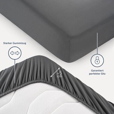 Простирадло з мікрофібри Blumtal 140x200см - простирадло 140x200, сертифікат Oeko-Tex, висота матраца до 25 см, простирадло 140x20