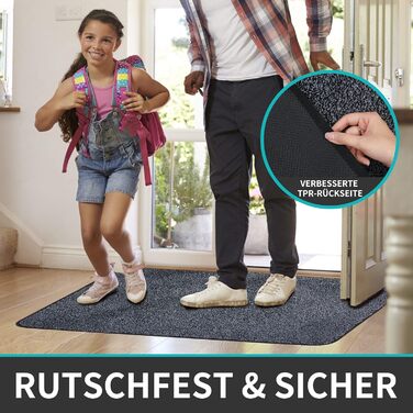 Килимок для дверей COSY HOMEER для приміщень 50 x 80 см, м'який абсорбуючий і брудовідштовхуючий килимок нековзний, низькопрофільн