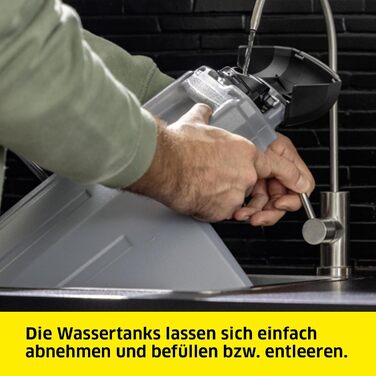 Миючий пилосос Krcher SE 4 (гнучкий шланг 2-в-1), радіус дії 8 м, 1000 Вт, бак для чистої/брудної води 4 л, 1.081-150.0, білий Whi