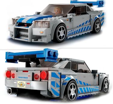 2 Fast 2 Furious Nissan Skyline GT-R (R34) Racing Car Toy to Build, 2023 Model Car Kit with Brian O&39Conner Figure 76917, 2 Fast