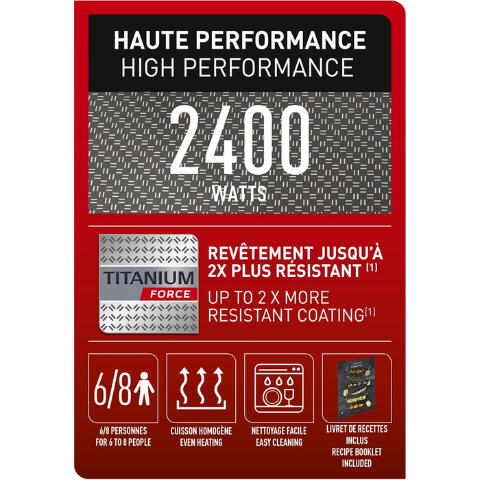 Електрична сковорода Tefal YY4570FB Plancha des Saveurs, антипригарне покриття, Titanium Force, технологія Thermo-Spot, регульований термостат, знімна плита, можна мити в посудомийній машині, чорний