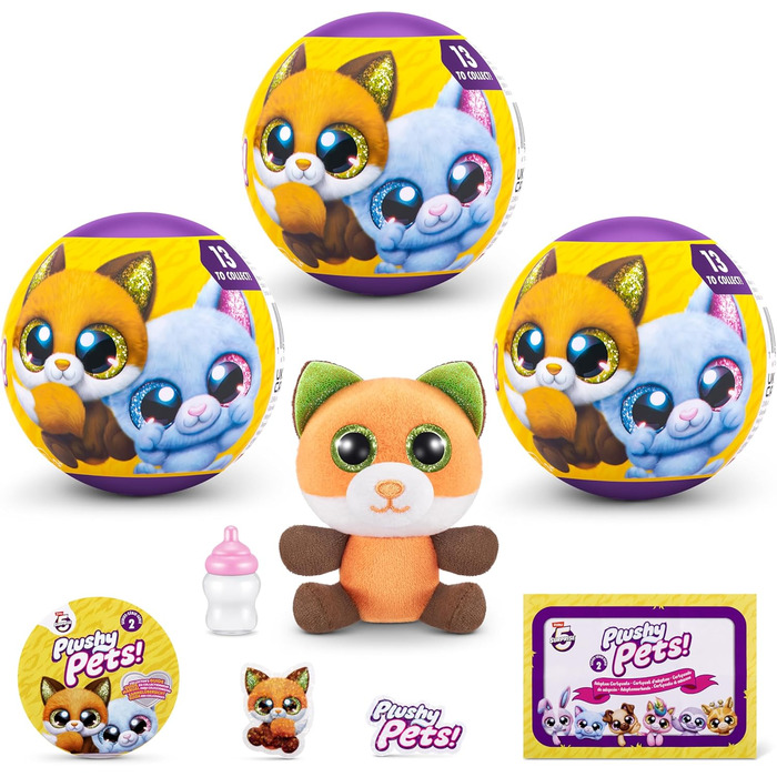 Плюшевих іграшок-сюрпризів, серія 2 (упаковка з 3 шт.), серія 2, 3 капсули, 5