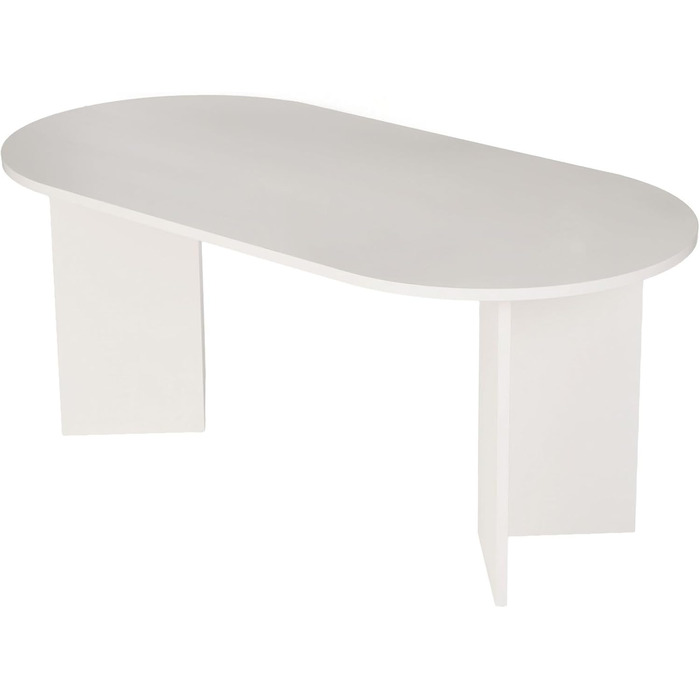 Елегантний білий обідній стіл, 180 x 75 x 89,5 см ДСП з 100 меламіновим покриттям, товщина 25 мм Ідеально підходить для сучасних обідніх приміщень, дерево, білий колір