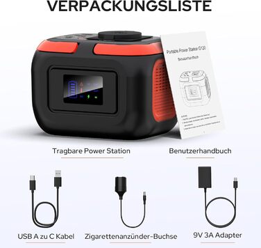 Портативна електростанція SinKeu 97 Втгод, міні-генератор 26400 мАг з розеткою 120 Вт 230 В змінного струму, 12 В постійного струму, USB-портами для мобільного телефону, ноутбука, мобільним блоком живлення для кемпінгу, подорожей та надзвичайних ситуацій 