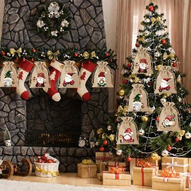 Різдвяний календар ельфів 12 джутових мішечків Generisch