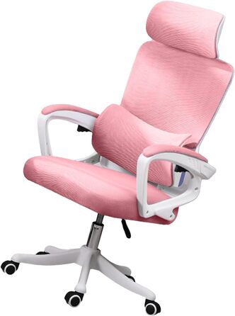 Ігрове крісло KIMISS з поперековою опорою, ергономічне крісло, багатофункціональне підйомне крісло для дому, навчання, офісу, комп&39ютерних ігор (РОЖЕВЕ)