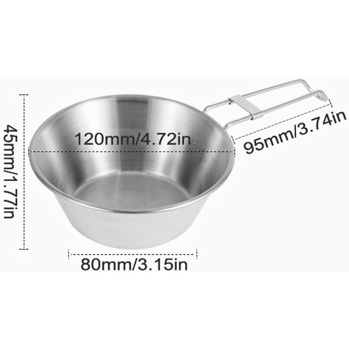 З нержавіючої сталі 304 Sierra Bowl набір посуду для кемпінгу, пішого туризму, барбекю та кемпінгу, 4 шт.