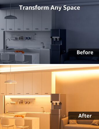 Світлодіодна стрічка Lepro 10M тепла біла, світлодіодна стрічка тепла біла 3000K з регулюванням яскравості, 2835 світлодіодна стрі