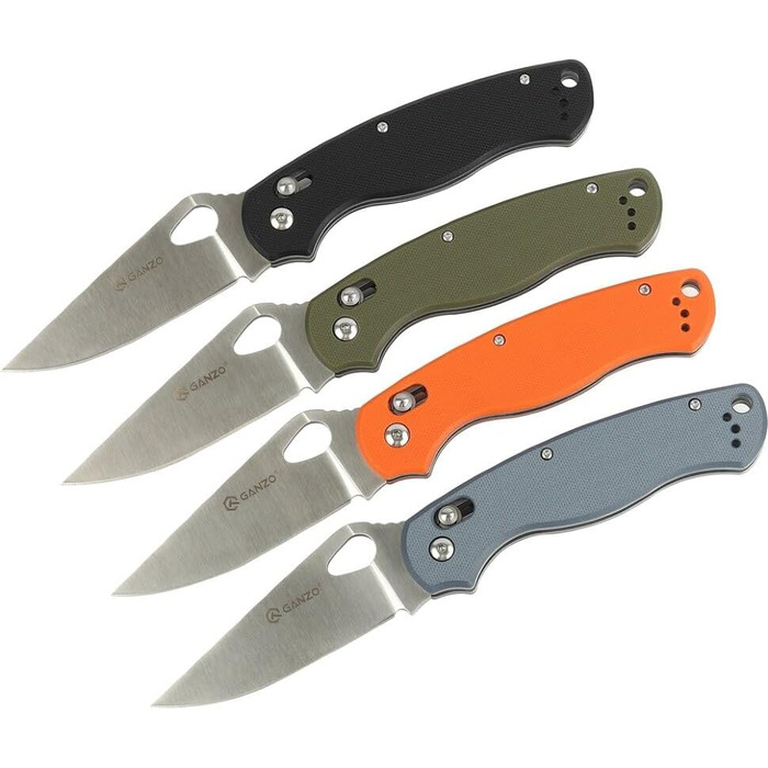 Складаний кишеньковий ніж, лезо з нержавіючої сталі 440C, ергономічна нековзна рукоятка G10 з кліпсою, полювання, риболовля, кемпі