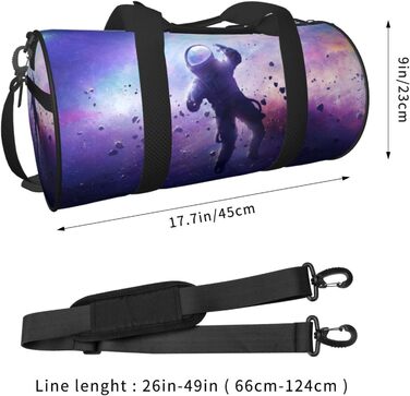 Спортивна сумка для подорожей, сумка-дорожня, з принтом космонавта, на нічліг, чорна, універсальний розмір, дорожня сумка